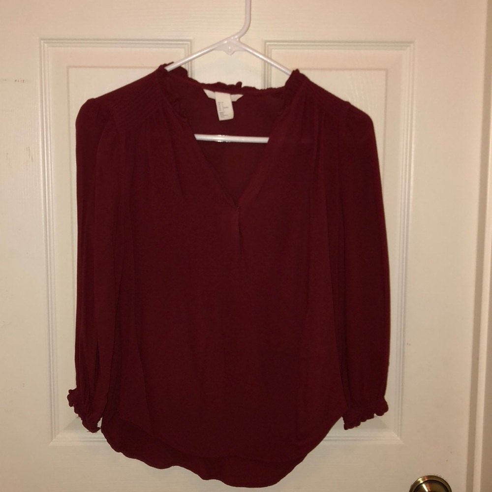 H&M Burgundy blouse